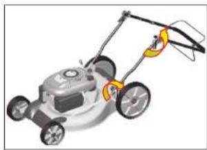 Illustration of a lawn mower with attached blades and handle (no text or symbols)