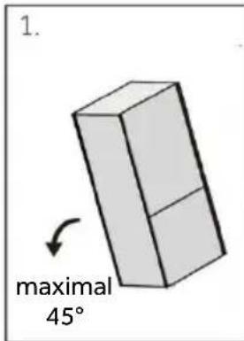 1. maximal 45°