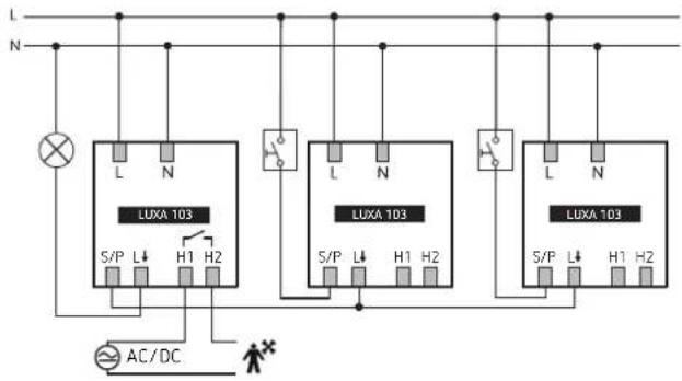 L, N, LUXA 103, S/P L↓ H1 H2, LUXA 103, S/P L↓ H1 H2, LUXA 103, S/P L↓ H1 H2, AC/DC