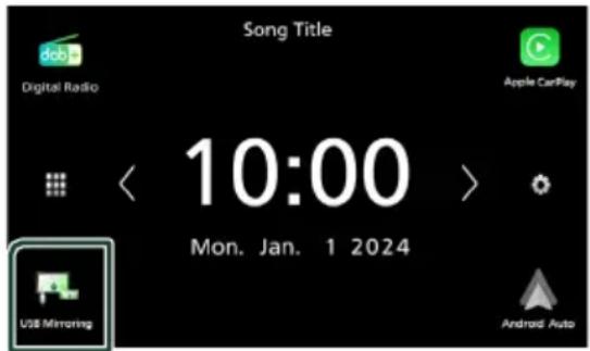 Titre de la chanson Radio numérique Apple CarPlay 10:00 Lun. 1 janv. 2024 Miroir USB Android Auto