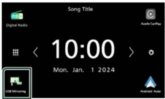 Titre de la chanson Radio numérique Apple CarPlay 10:00 Lun. 1 janv. 2024 Miroir USB Android Auto