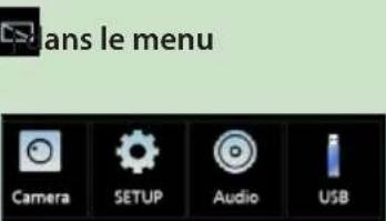 dans le menu Caméra RÉGLAGE Audio USB