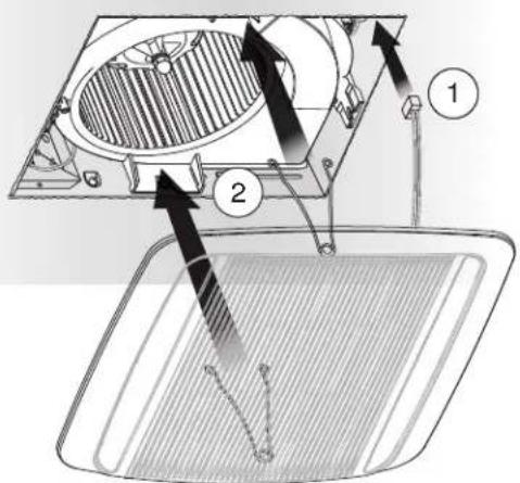 Technical diagram showing a device with labeled parts and directional arrows, likely illustrating a process or assembly.
