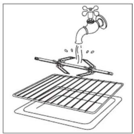 Illustration d'un robinet pulvérisant de l'eau sur une surface à motif quadrillé (sans texte ni symboles)