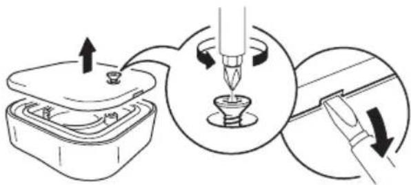 IKEA TREDANSEN 705.140.15 - Udskiftning af fjernbetjeningens batteri - 1