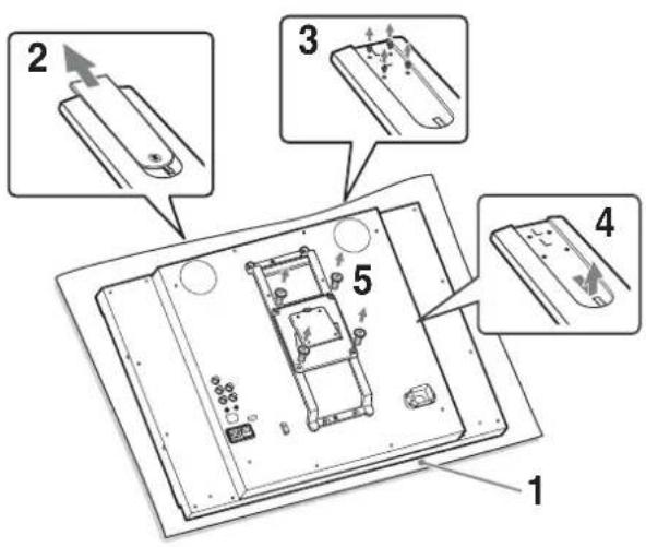 Diagram showing a device interior with labeled parts, including numbered callouts for assembly or repair instructions.