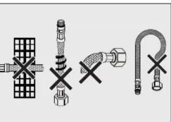 Schéma pur de quatre composants mécaniques ou électriques avec des marques de croix, sans texte ni symbole