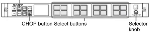 SONY CHOP button Select buttons Selector knob