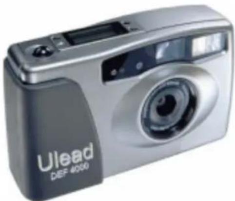 Silver digital camera with Ulead DIF 4000 branding (no visible text beyond brand name)