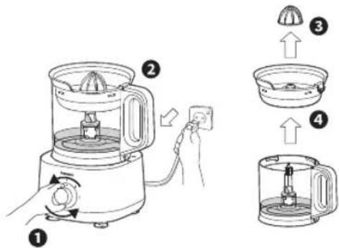 Diagram illustrating the step-by-step installation of a coffee maker with labeled parts and directional arrows.