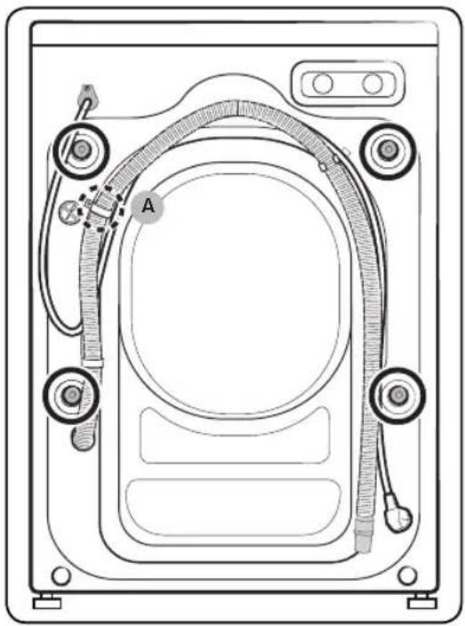 Technical line drawing of a device casing with labeled components.