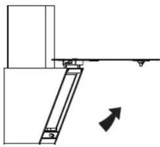Pure mechanical assembly diagram showing a lever mechanism with no text or symbols