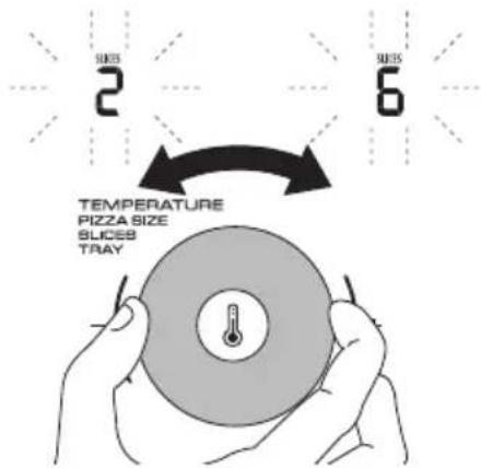 SIDS 2 SIDS 6 TEMPERATURE TAILLE DE LA PIZZA TRANCHES PLATEAU