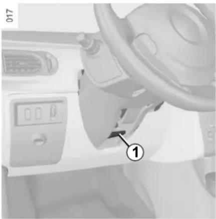 Interior view of a car dashboard with control panel and air conditioner unit (no visible text or symbols)