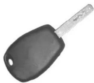 Close-up of a black key with a metallic handle (no text or symbols visible)