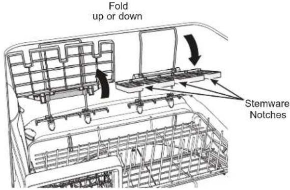 Fold up or down Stemware Notches
