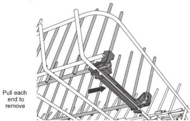 Pull each end to remove