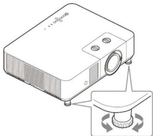SONY VPL-PHZ51 - Réglage de l'inclinaison du projecteur à l'aide des pieds avant (réglables) - 1