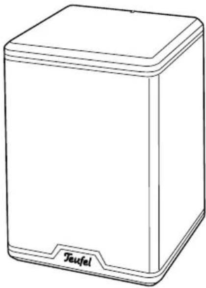 Line drawing of a rectangular container with a label 'Teufel' on the side (no other text or symbols)