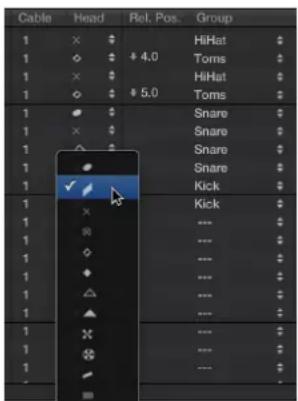 APPLE Logic Pro X - Create a mapped staff style for drum notation - 1