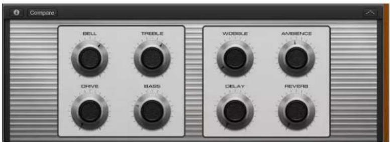 Compare BELL TREELE WOBBLE AMBENCE DRIVE BASS DELAY REVERB