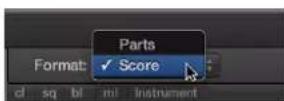 APPLE Logic Pro X - Choose the layout parameters used by a score set - 1