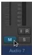 APPLE Logic Pro X - Mute a channel strip - 1