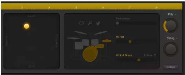 Load, Play, Spin, Candle, Perquisition, Hi-Hat, Kick & Snare Follow, Fills, Swing, Details