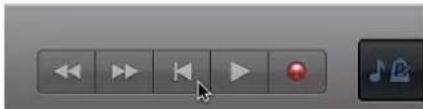 User interface toolbar with playback controls and music note icons (no text or symbols)
