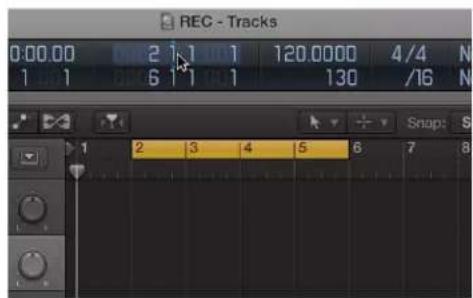REC - Tracks. 0:00.00 2 1 1 120.0000 4/4 N. 1 1 6 1 1 130 /16 N. 1 2 3 4 5 6 7 8. Snap: S