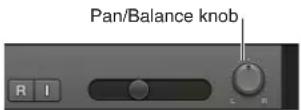 APPLE Logic Pro X - Adjust a track's pan or balance position - 1