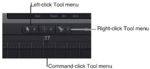 Left-click Tool menu. Bar head div Rick. Right-click Tool menu. 37. Command-click Tool menu.