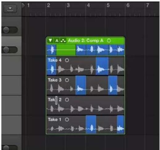 Audio 2: Comp A Take 4 ○ Take 3 ○ Take 2 ○ Take 1 ○
