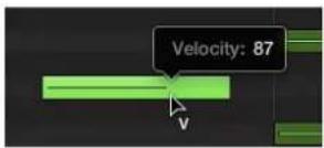 APPLE Logic Pro X - Edit the velocity of notes - 1