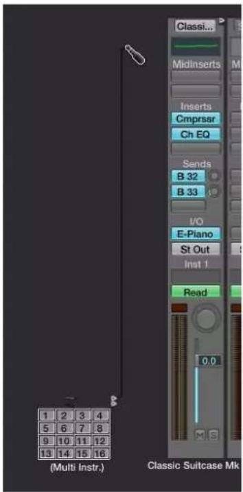 Classic... MIDI Inserts Inserts Compressor Channel EQ Sends B 32 B 33 I/O E-Piano Stereo Out Inst 1 Read 0.0 Classic Suitcase Mk (Multi Instr.) 1 2 3 4 5 6 7 8 9 10 11 12 13 14 15 16