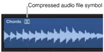 Compressed audio file symbol Chords