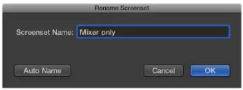 Rename Screenshot. Screenshot Name: Mixer only. Auto Name Cancel OK.