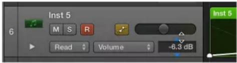 Inst 5 6 M S R Read Volume -6.3 dB Inst 5