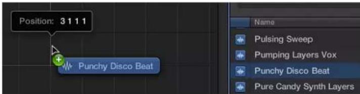 Position: 3 1 1 1 Punchy Disco Beat Name Pulsing Sweep Pumping Layers Vox Punchy Disco Beat Pure Candy Synth Layers