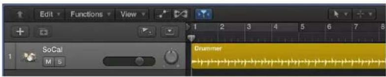 Edit Functions View SoCal 1 M S 1 2 3 4 5 6 7 8 Drummer
