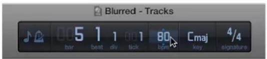 Blurred - Tracks 5 1 1 0.1 80 Cmaj 4/4 bar beat div tick bpm key signature