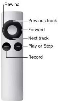 Rewind Previous track Forward Next track Play or Stop Record