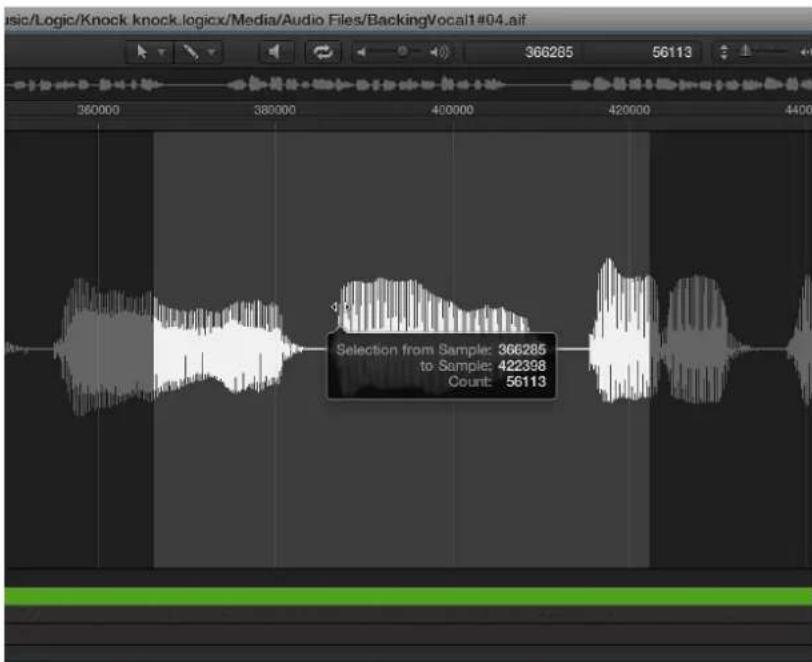 Music/Logic/Knock_knock_logicx/Media/Audio_Files/BackingVocal1#04.aif 366285 56113 360000 380000 400000 420000 4400 Selection from Sample: 366285 to Sample: 422398 Count: 56113