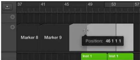 37 41 45 49 53 57 Marker 8 Marker 9 Position: 46 1 1 1 Inst 1 Inst 1