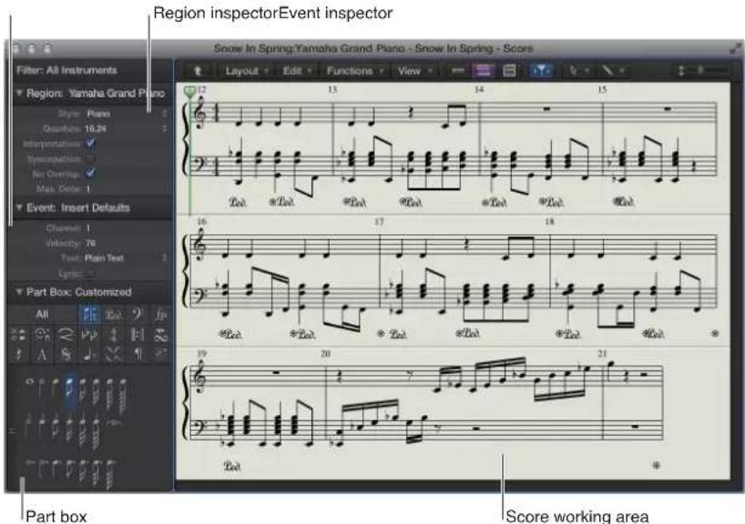 Region inspectorEvent inspector Snow In Spring:Yamaha Grand Piano - Snow In Spring - Score Filter: All Instruments Region: Yamaha Grand Piano Style: Piano Quartices: 16.24 Interpretations: Syncopelassics: No Overlap: Main, Delete: Event: Insert Defaults Channel: 1 Velocity: 76 Text: Plain Text Lump:…