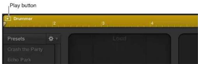 Play button Drummer Presets Crash the Party Echo Park Loud