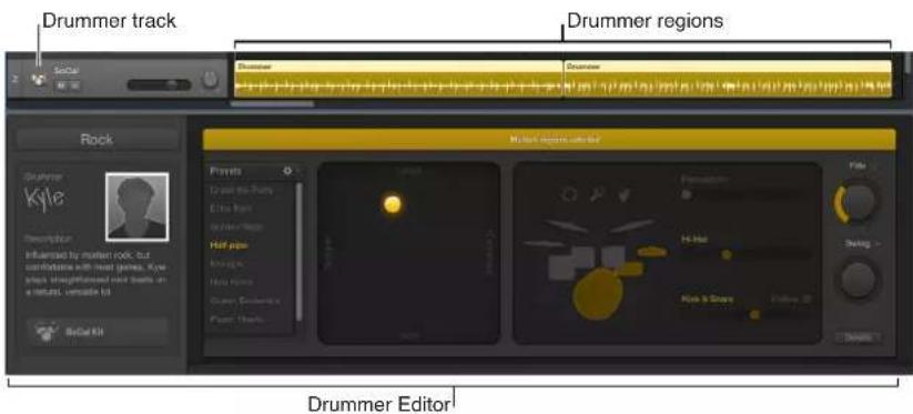Drummer track Drummer regions Rock Drummer Kyle Description Influstrated by motion rock, but correlation with most games. Kyle sharp straightforward and beats on a default, versatile kit Beck Kit Drummer Editor