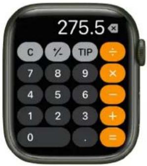 275.5 C % TIP ÷ 7 8 9 × 4 5 6 - 1 2 3 + 0 . =