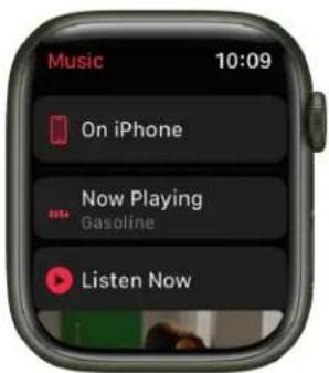 Music 10:09 On iPhone Now Playing Gasoline Listen Now