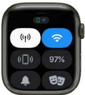 Smartphone home screen displaying app icons including Wi-Fi, Wi-Fi radio, and notification buttons with percentage values